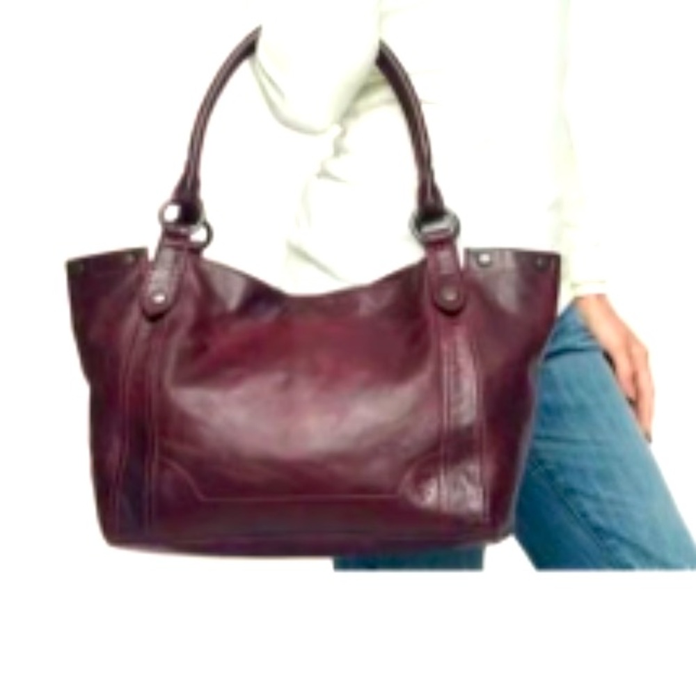 Frye Melissa Shopper in Wine